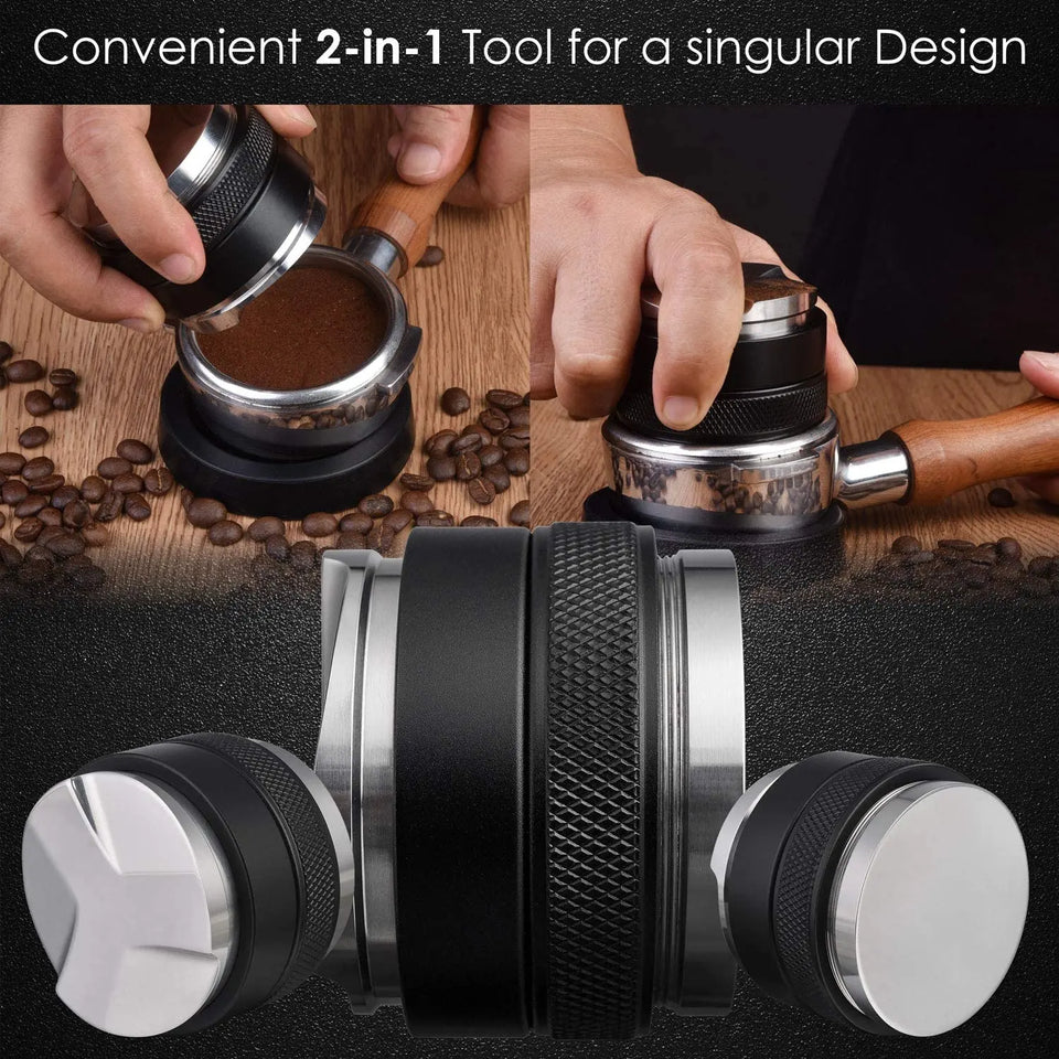 58mm Coffee Distributor & Tamper, MATOW Dual Head Coffee Leveler Fits for Portafilter, Increased Adjustable Depth- Professional Espresso Hand Tampers pattanaustralia
