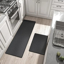 Load image into Gallery viewer, 2 Pcs Anti Fatigue Kitchen Mat, Thick Cushioned, Waterproof, Non Skid Standing Rugs and Mats for Office, Home, Grey
