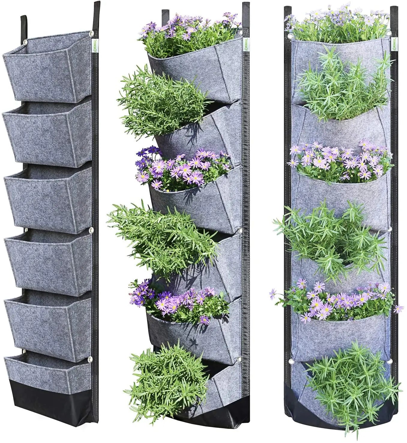 Vertical Wall Garden Planter with 6 Pockets  Growth Design, Large Space, Waterproof, Breathable Use for Hanging herb for Courtyard, Office, Home pattanaustralia