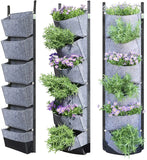 Vertical Wall Garden Planter with 6 Pockets  Growth Design, Large Space, Waterproof, Breathable Use for Hanging herb for Courtyard, Office, Home pattanaustralia