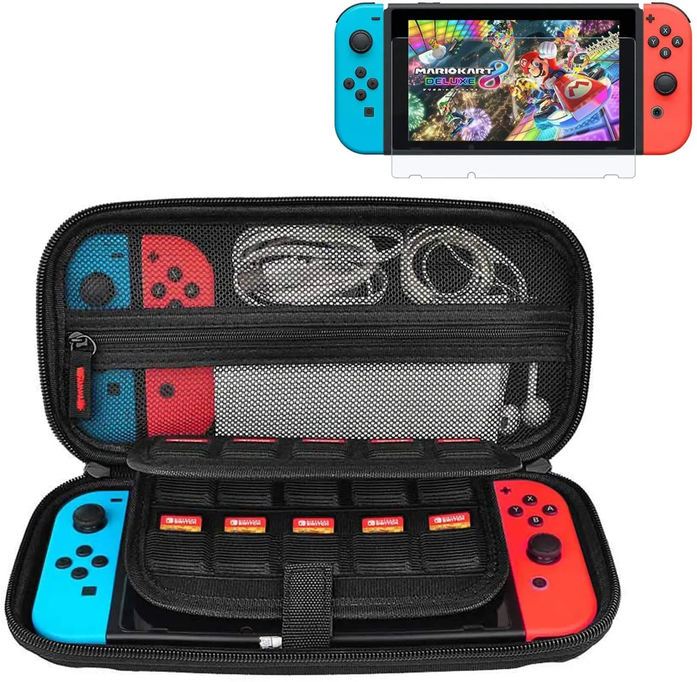 KAYA Hard Shell Game Traveler Carrying Box Case for Nintendo Switch with Tempered-Glass pattanaustralia