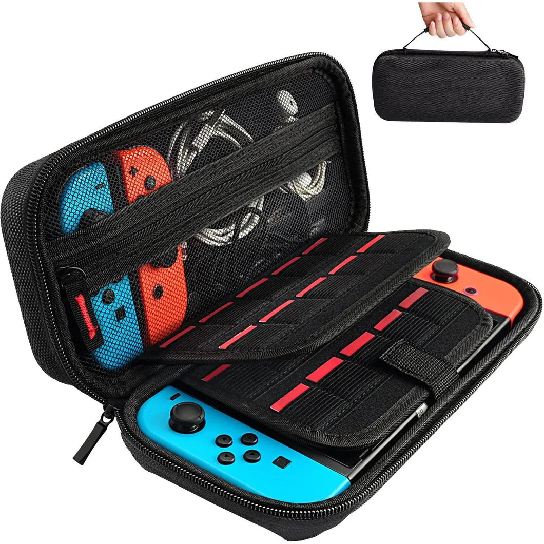Hestia Goods Switch Carrying Case compatible with Nintendo Switch - 20 Game Cartridges Protective Hard Shell Travel Carrying Case Pouch for Nintendo