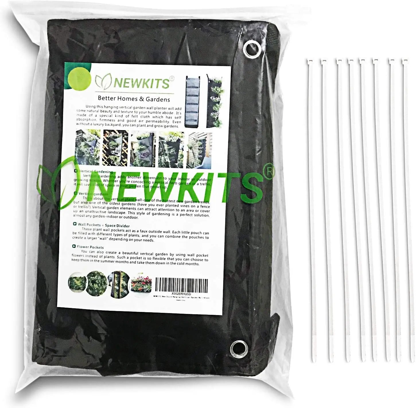 Vertical Wall Garden Planter with 6 Pockets  Growth Design, Large Space, Waterproof, Breathable Use for Hanging herb for Courtyard, Office, Home pattanaustralia