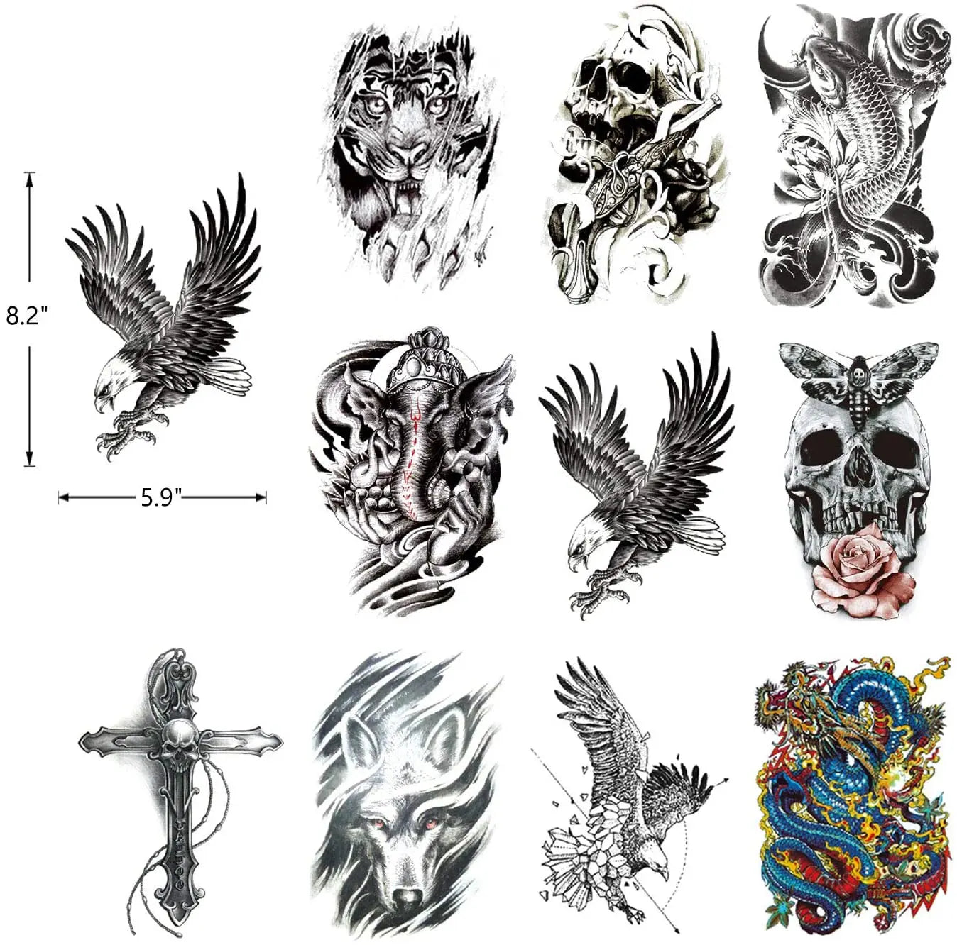 Unisex Full Arm, Half Arm Temporary Tattoo Stickers Pattan Australia