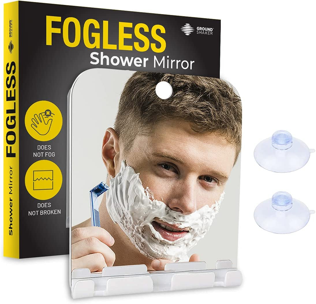 ® Shower Mirror Fogless for Shaving – Premium Shower Shaving Mirror with Suction Cups – Shatterproof No Fog Shower Mirror for Shaving – Easy Installation – Lightweight and Travel-Friendly