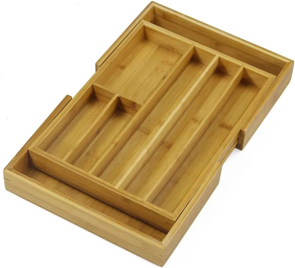 Bamboo Cutlery Tray Expandable Utensil Drawer Kitchen Organizer Insert Divider