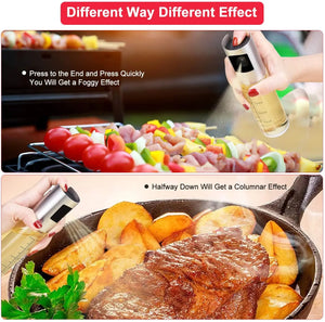 iTrunk Olive Oil Sprayer for Cooking 4 in 1 Refillable Oil and Vinegar Dispenser Bottle with Basting, Bottle, Brush and Oil Funnel pattanaustralia