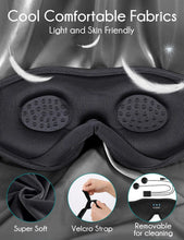 Load image into Gallery viewer, LC-dolida Sleeping Mask with Bluetooth Headphones for Side Sleepers, Ultra-Thin Stereo Speakers
