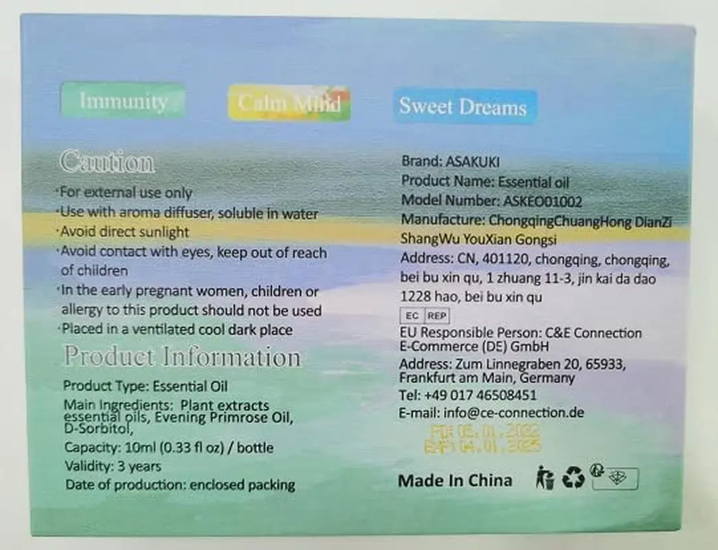 Top3 Blends Essential Oils Cozy Set Theraputic Grade Aromatherapy Oils for Sleep, Anxiety & Stress Relief, Immune Defence, Muscle Relief for Diffusers Humidifiers Massage, 10Ml