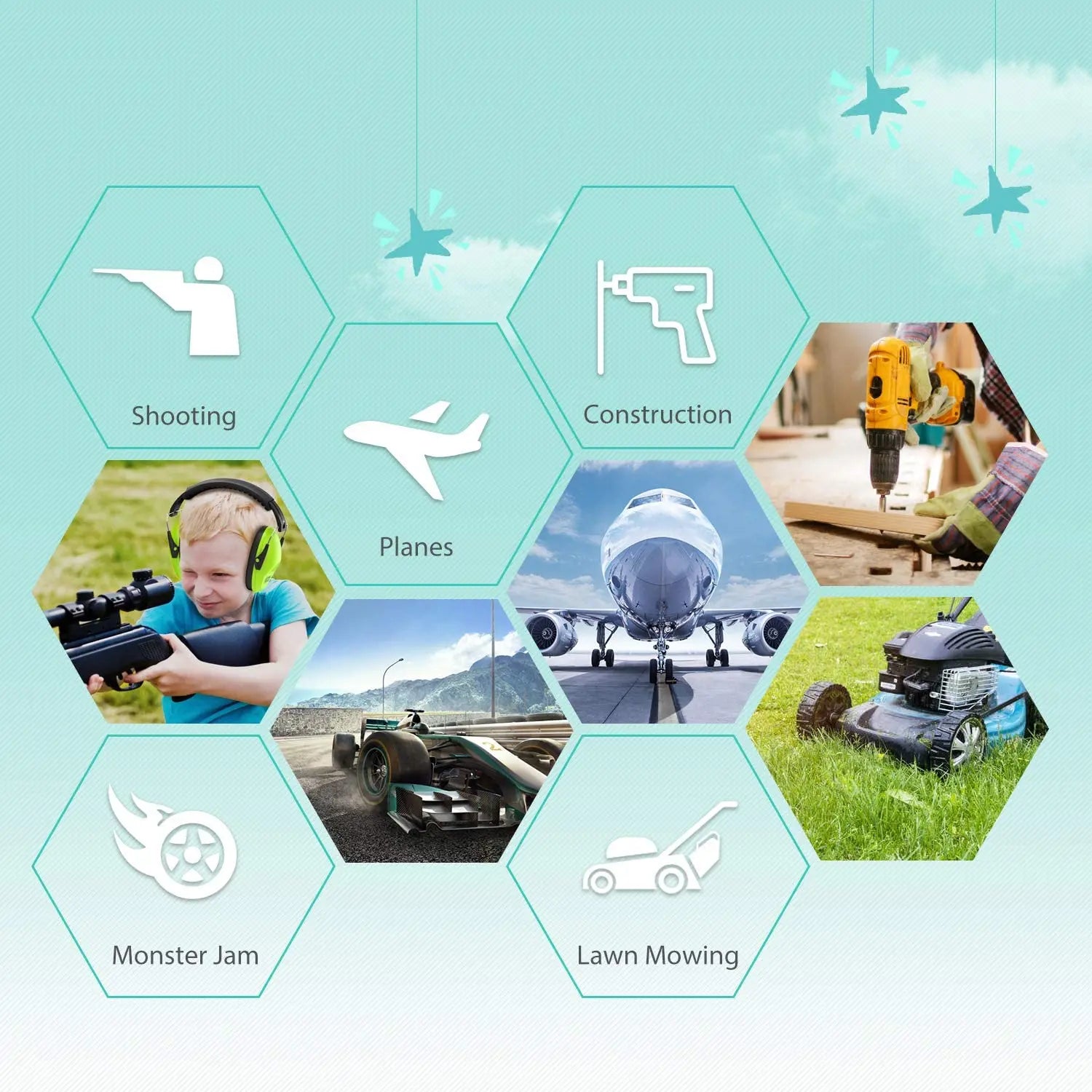 Noise Blocking, Adjustable, protective Children Ear muffs Pattan Australia