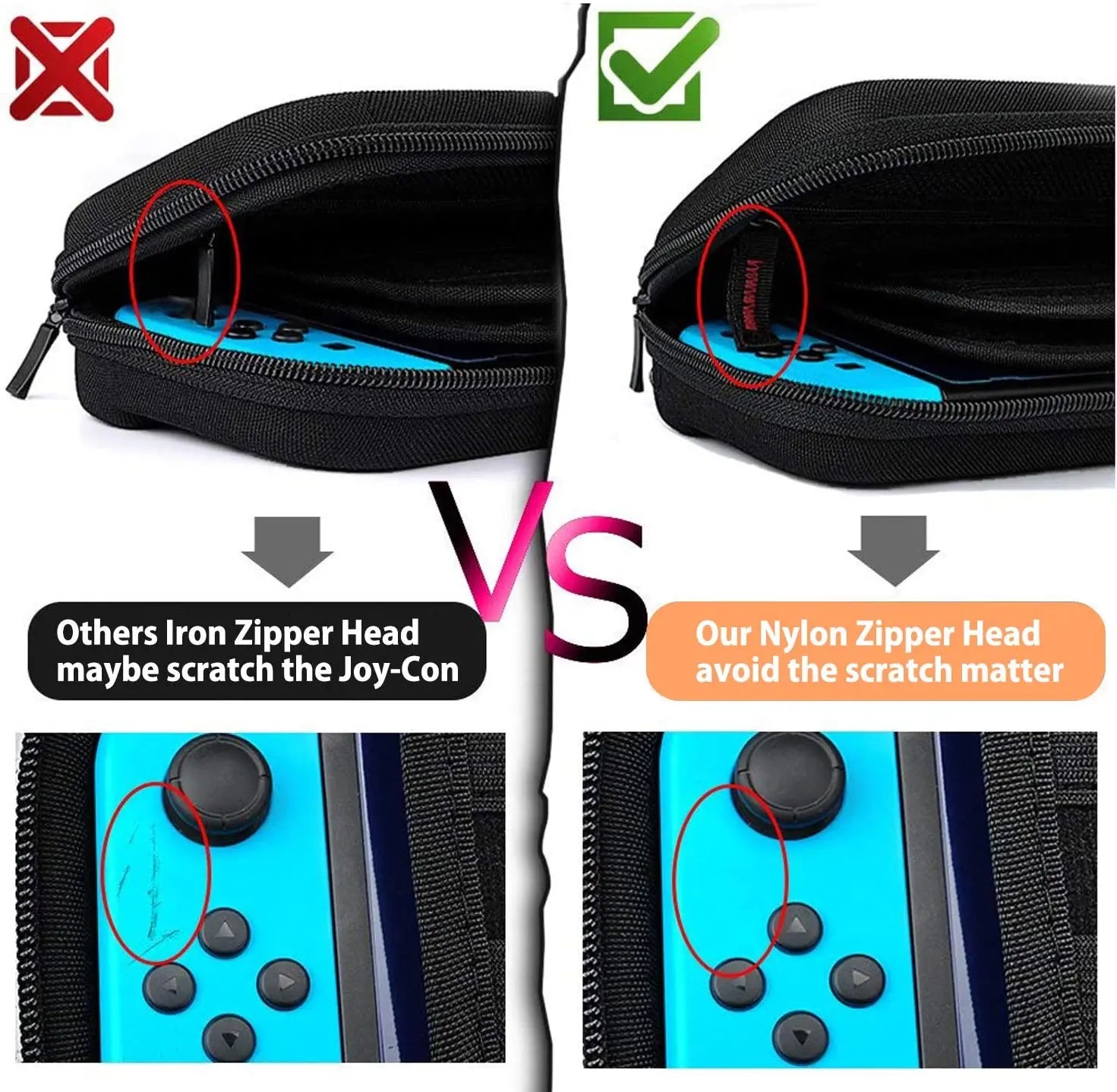 KAYA Hard Shell Game Traveler Carrying Box Case for Nintendo Switch with Tempered-Glass pattanaustralia