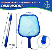 Load image into Gallery viewer, Greenerever Pool Skimmer Fine Mesh Net with Plastic Pole
