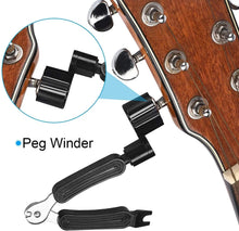 Load image into Gallery viewer, 3 In 1 Multifunctional Guitar Maintenance Tool/String Peg Winder, String Cutter, Pin Puller Designed to Fit Most Guitars
