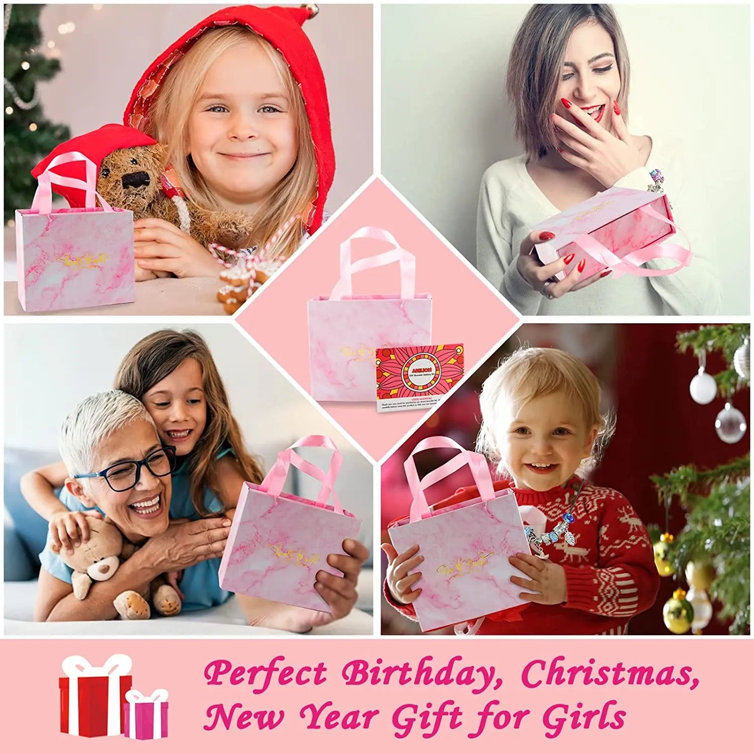 Jewellery Making Kit with Beads, Charms, Bracelets & Necklace String Pattan Australia