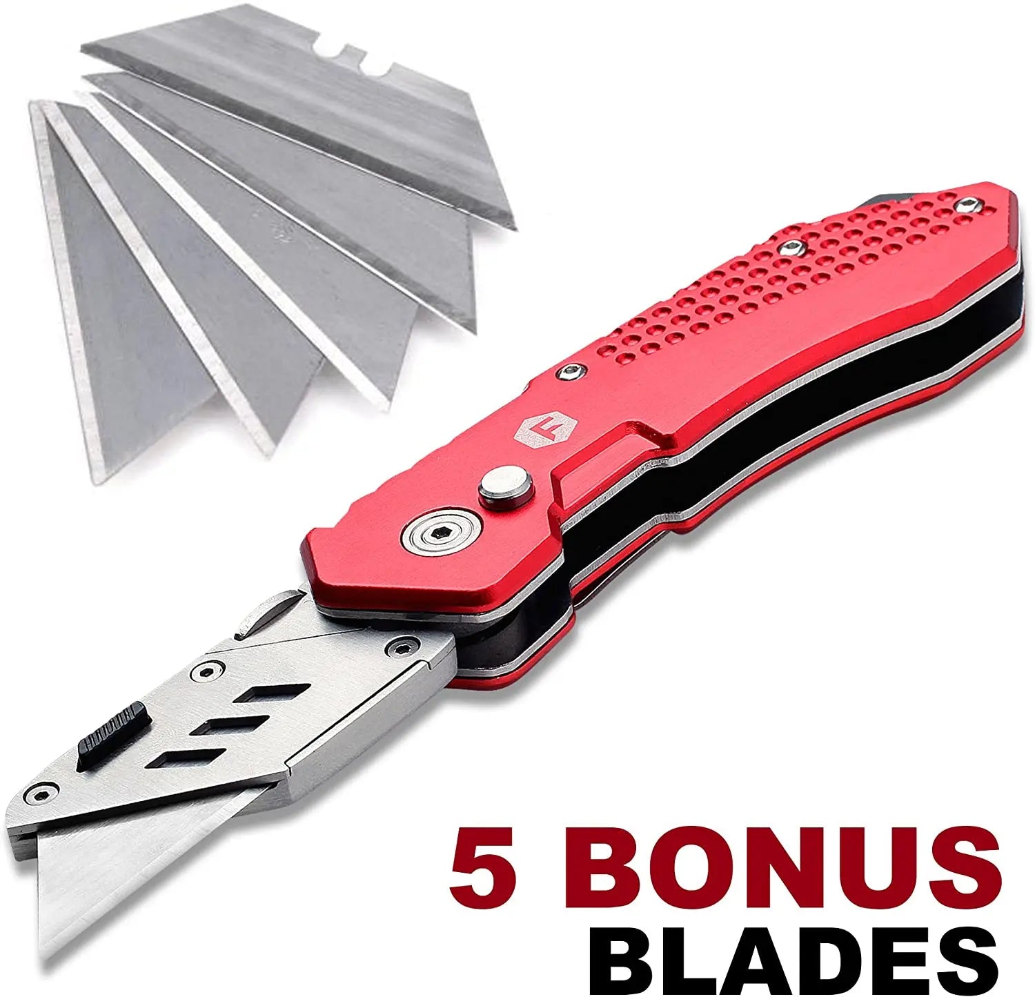 FC Folding Pocket Utility Knife - Heavy Duty Box Cutter with Holster, Quick Change Blades, Lock-Back Design pattanaustralia