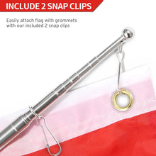 Load image into Gallery viewer, Anley Light Weight, Portable Telescopic Handheld Flagpoles Staff with Clips
