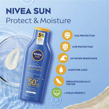 Load image into Gallery viewer, SUN Protect and Moisturising 4 Hour Water Resistant Sunscreen Lotion (400Ml) SPF 50+ Sunscreen with Vitamin E and Panthenol for Protection against UVA and UVB
