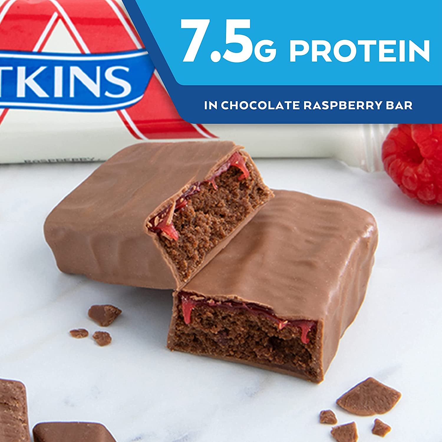 Chocolate Raspberry Bars | Keto Friendly Bars | 5 X 30G Low Carb Chocolate Bars | Low Carb, Low Sugar, High Protein, High Fibre | 5 Bar Pack