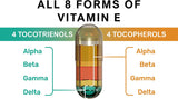 Unique Vegan Formula with All 8 Tocopherols and Tocotrienols Vitamin E– 400 IU Contains No Pah’S, Heavy Metals, Contaminants or Preservatives - Certified Sustainable - Hair, Scars and Skin