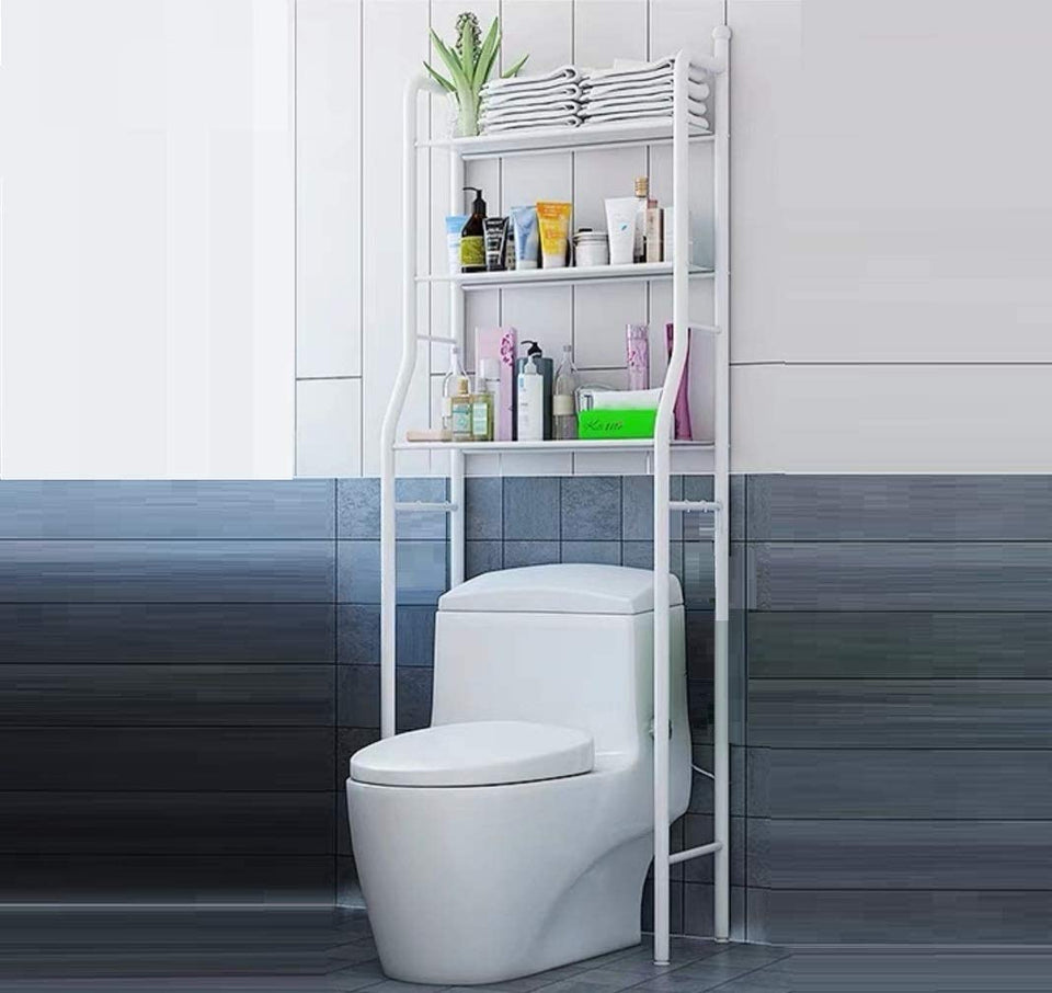 3 Shelf Bathroom Space Saver, over the Toilet Rack, Bathroom Corner Stand Storage Organizer Accessories,The Washing Machine,Bathroom Tower Shelf