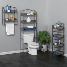 Load image into Gallery viewer, 3-Tier Over-The-Toilet Bathroom, Driftwood Gray/Pewter Spacesavers
