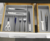 Simplehouseware Expandable Kitchen Drawer Flatware Organizer, Grey