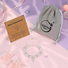 Load image into Gallery viewer, Baptism Gifts for Girl, First Communion Gifts Bracelets for Girls, Cross Bracelet
