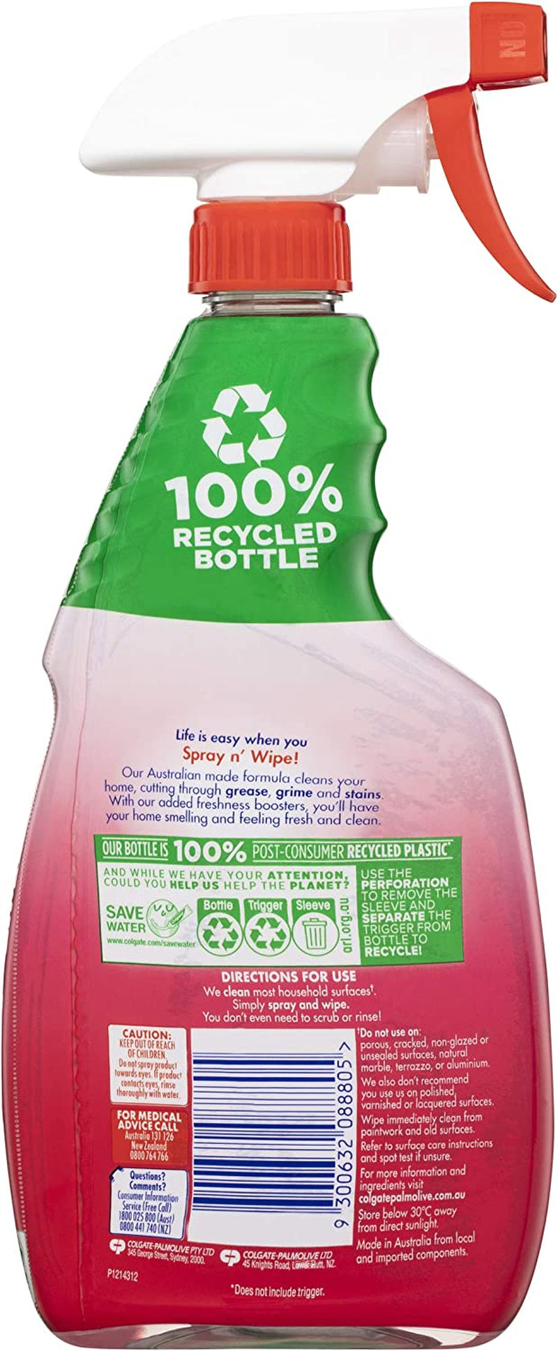 Spray N' Wipe Multi-Purpose Cleaner Trigger, 475Ml, Vanilla and Berries Surface Spray, Household Grade