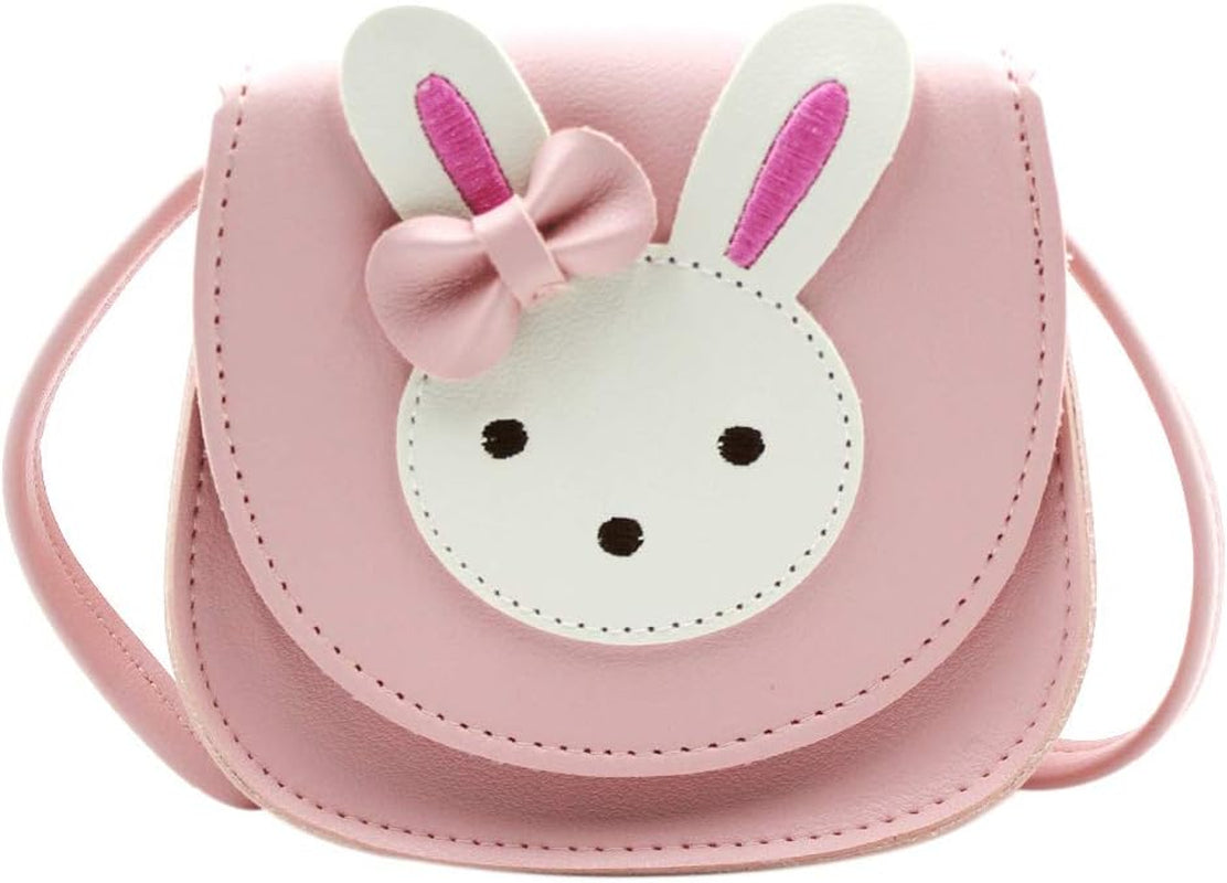 Little Girls' Cute Rabbit Crossbody Purse Small Bow Shoulder Bag Handbag for Kids Toddlers, Pink, One Size