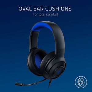 Kraken X Ultralight Gaming Headset: 7.1 Surround Sound - Lightweight Aluminum Frame - Bendable Cardioid Microphone - for PC, PS4, PS5, Switch, Xbox One, Xbox Series X|S, Mobile - Black/Blue