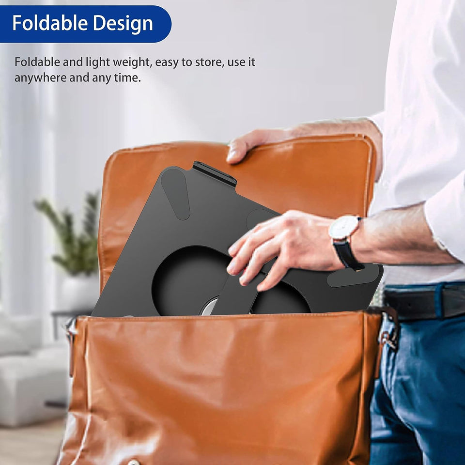 LSX7 Laptop Stand with 360° Rotating Base, Ergonomic Adjustable Notebook Stand, Riser Holder Computer Stand Compatible with Air, Pro, Dell, HP, Lenovo More 10-15.6" Laptops (Black)