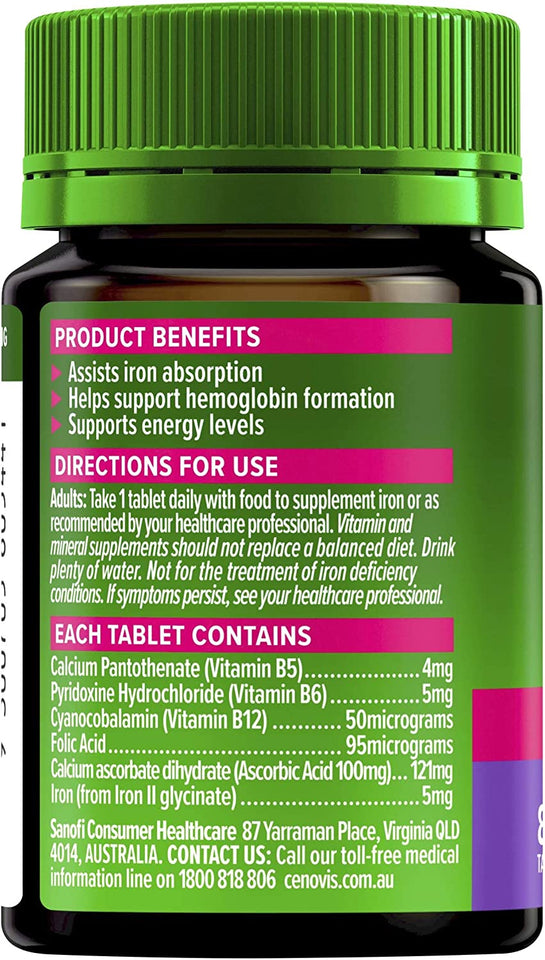 Iron plus Tablets for Women'S Health - Relieves Fatigue and Tiredness - Supports Energy Levels, 80 Pack