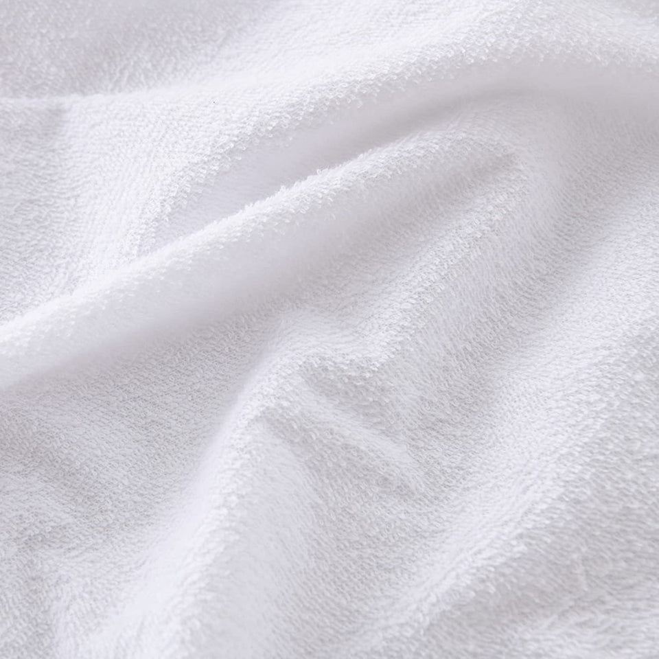 Luxurious Cotton Terry Towelling Waterproof Mattress Protector Moisture Absorbent Breathable Soft Polypropylene Layer Rustle Free Purafresh Treated Fibres - Single Bed (91Cmx190Cm)