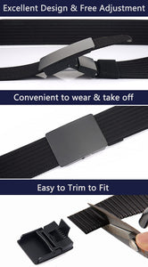 Men Nylon Web Belts - Metal Buckle,Fully Adjustable Belt Strap for Work