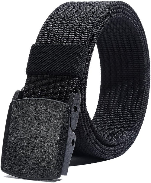Nylon Belt for Men, Military Tactical Belt with YKK Plastic Buckle, Durable Breathable Waist Belt for Work Outdoor Cycling Hiking Skiing,Adjustable for Pants Size below 46Inches[53"Long1.5"Wide]
