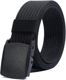 Nylon Belt for Men, Military Tactical Belt with YKK Plastic Buckle, Durable Breathable Waist Belt for Work Outdoor Cycling Hiking Skiing,Adjustable for Pants Size below 46Inches[53"Long1.5"Wide]