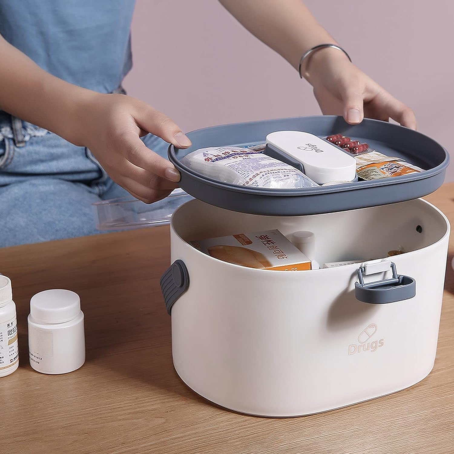 Household Medicine Box Medicine Box Medicine Article Storage Box Family First Aid Portable Medical Box