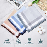 Handkerchiefs Men Cotton, 12 Pack 100% Cotton Handkerchief for Men, Classic Pocket Squares Hankies for Men Women