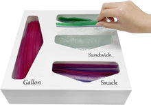 Load image into Gallery viewer, Ziplock Bag Organizer, Sandwich and Freezer Bag Storage for Kitchen, Pantry, Drawer (White)
