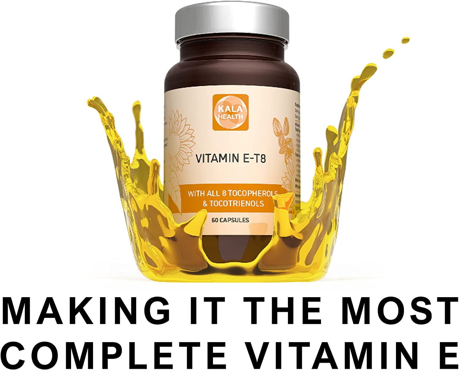 Unique Formula with All 8 Tocopherols and Tocotrienols Vitamin E– 400 IU Contains No Pah’S, Heavy Metals, Contaminants or Preservatives - Certified Sustainable - Hair, Scars and Skin