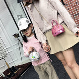 Little Girls' Sequins Handbags Princess Crossbody Bag Mini Satchel Gifts for Girls Toddler Kids (Pink)