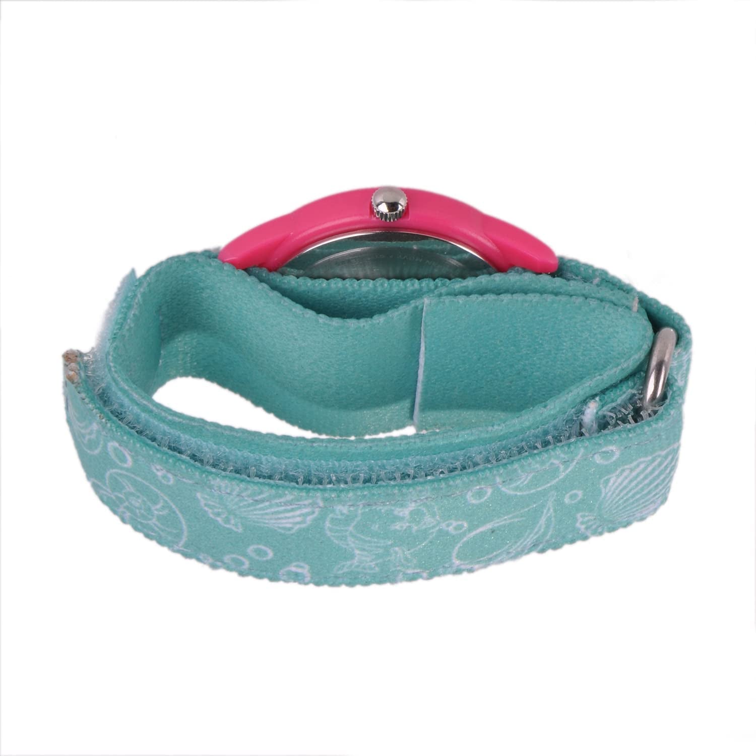 Princess Kids' Plastic Time Teacher Analog Quartz Nylon Strap Watch, Blue