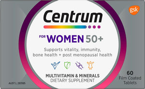 for Women 50+, Multivitamin with Vitamins & Minerals to Support Vitality, Immunity, Bone Health & Post Menopausal Health, 60 Tablets