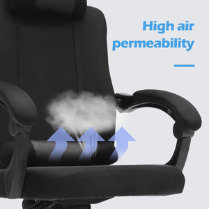 Home Office Chair, 135° High Back Study Ergo Computer Chair Height Adjustable Desk Chair W/Headrest, Breathable Mesh Chair Black