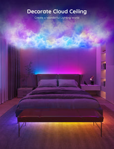 RGBIC LED Strip Lights, 16.4Ft Smart LED Lights for Bedroom, Bluetooth LED Lights APP Control, DIY Multiple Colors on One Line, Color Changing LED Lights Music Sync for Ceiling, Gaming Room