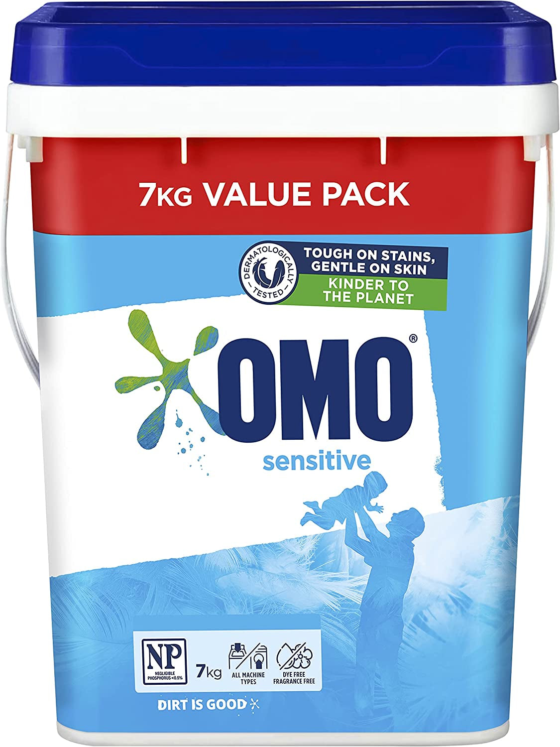 Sensitive, Laundry Detergent, Washing Powder, Front and Top Loader, 7Kg
