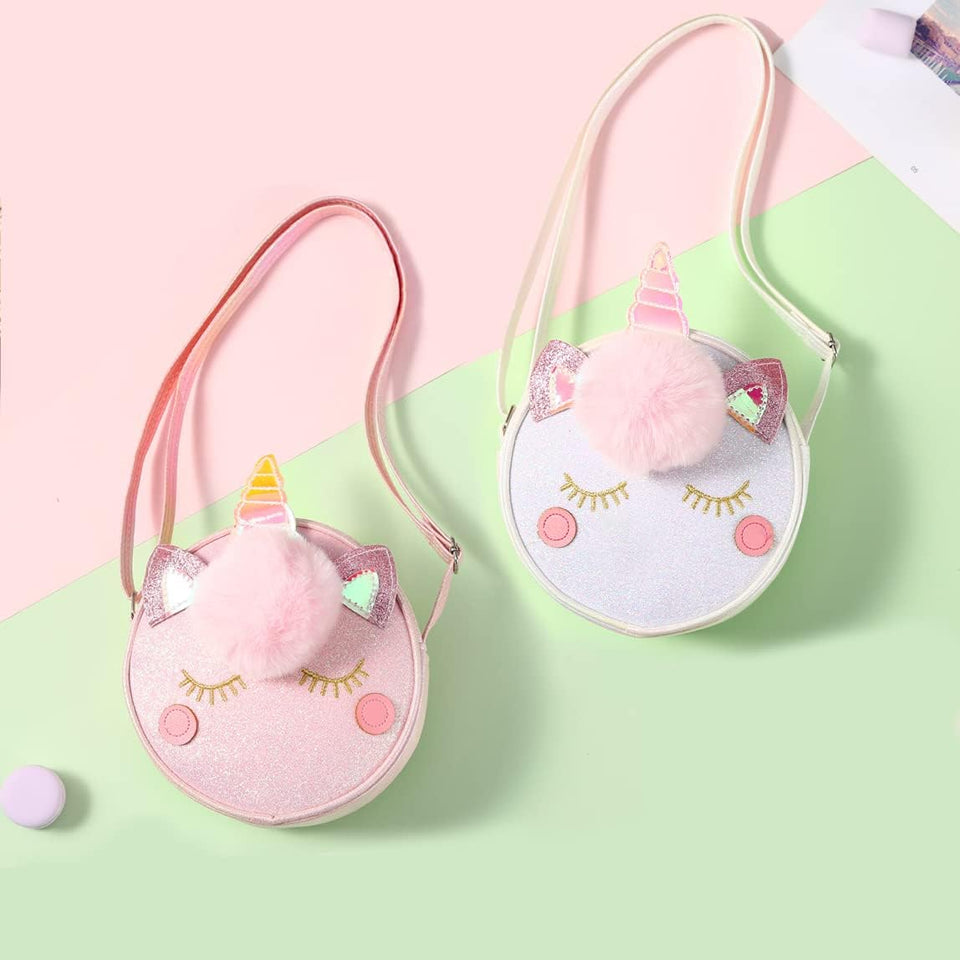 Unicorn Shoulder Bag for Girls, Glitter Unicorn Girls, with Adjustable Strap