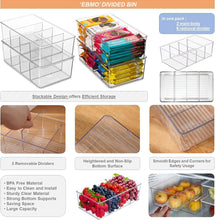 Load image into Gallery viewer, 2 Pack Plastic Food Storage Containers Bins, Stackable Bathroom Kitchen Pantry Drawer Makeup Organisers Bins, Food Storage Bag Tea Box, Storage Baskets &amp; Bins, Fridge Storage Organiser Containers (2)
