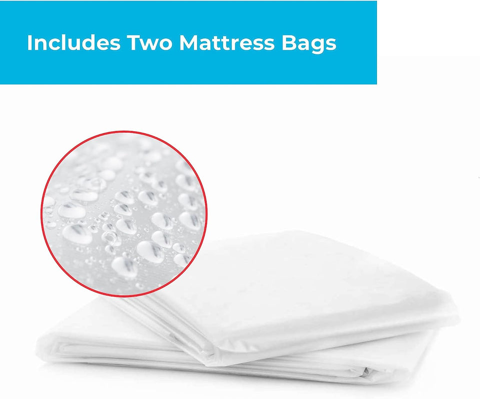 Mattress Bag for Moving and Storage, LS02QQMB, White, Queen