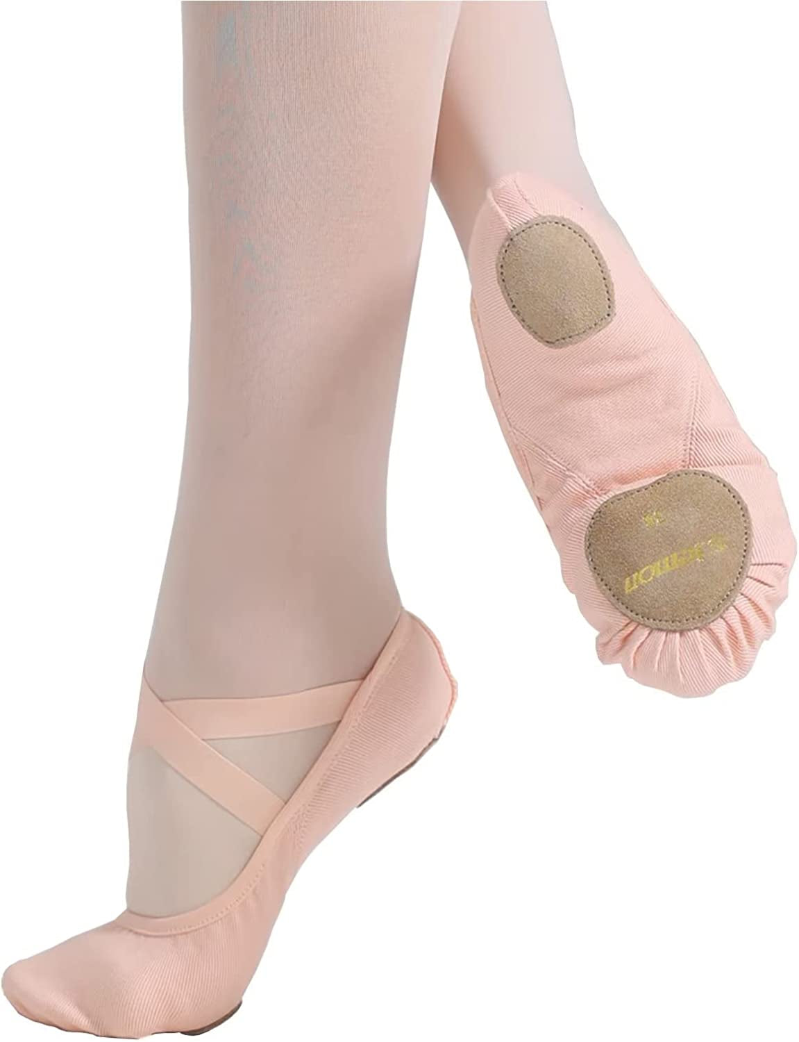 Ballet Shoe, Girls Elastic Ballet Slippers Stretch Canvas Dance Shoes for Kids Adult